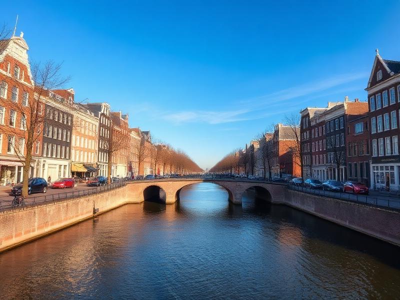 Canal lined with tall townhouses